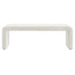 Modway Simba 60’’ Boucle Fabric Upholstered Waterfall Long Bench in Ivory 60Inches MDY-EEI-6736-IVO