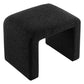 Modway Simba 24’’ Boucle Fabric Upholstered Waterfall Stool or Side Table in Black 24 Inches MDY-EEI-6737-BLK