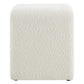 Modway Simba 24’’ Boucle Fabric Upholstered Waterfall Stool or Side Table in Ivory 24 Inches MDY-EEI-6737-IVO