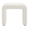 Modway Simba 24’’ Boucle Fabric Upholstered Waterfall Stool or Side Table in Ivory 24 Inches MDY-EEI-6737-IVO