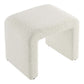 Modway Simba 24’’ Boucle Fabric Upholstered Waterfall Stool or Side Table in Ivory 24 Inches MDY-EEI-6737-IVO