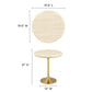 Modway Lippa 20’’ Round Artificial Side Table with Tapered Metal Base Gold Travertine MDY-EEI-6746-GLD-TRA