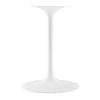 Modway Lippa 36’’ Round Artificial Dining Table with Tapered Metal Base White Travertine MDY-EEI-6748-WHI-TRA