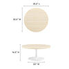 Modway Lippa 36’’ Round Artificial Coffee Table with Tapered Metal Base White Travertine MDY-EEI-6749-WHI-TRA