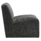 Modway Amita Chenille Upholstered Oversized Accent Lounge Carbon Black – Plush Comfy Slipper Ideal Armless Sofa Corner Chair for Reading