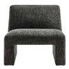 Modway Amita Chenille Upholstered Oversized Accent Lounge Carbon Black – Plush Comfy Slipper Ideal Armless Sofa Corner Chair for Reading