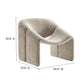 Modway Vivi Chenille Upholstered Accent Khaki-Plush Comfy Armchair Ideal as a Modern Barrel Lounge Reading Chair for Living Room Bedroom