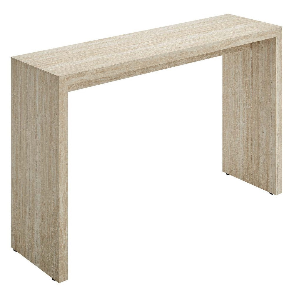 Mirella Faux Travertine Console Table - No Shipping Charges MDY-EEI-6771-TRA