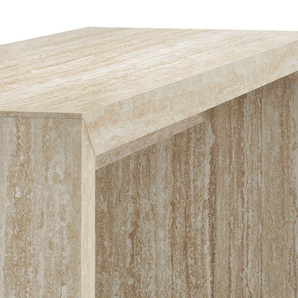 Mirella Faux Travertine Console Table - No Shipping Charges MDY-EEI-6771-TRA