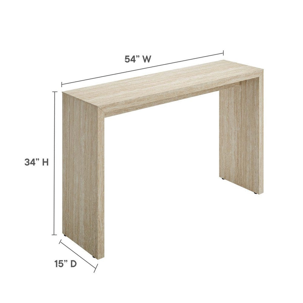 Mirella Faux Travertine Console Table - No Shipping Charges MDY-EEI-6771-TRA