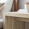 Mirella Faux Travertine Side Table - No Shipping Charges MDY-EEI-6772-TRA