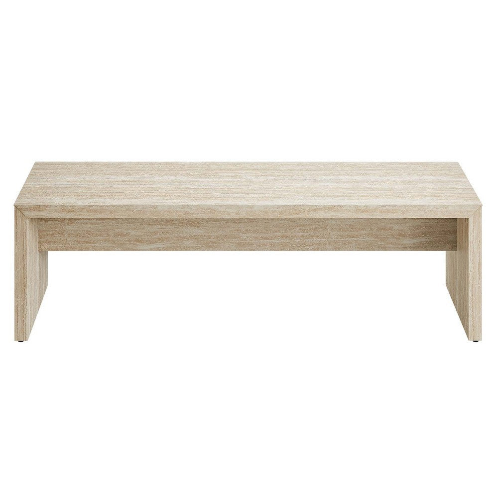 Mirella 62’ Faux Travertine Long Bench - No Shipping Charges MDY-EEI-6773-TRA