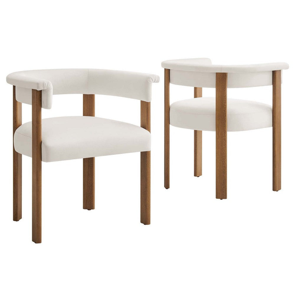 Modway Imogen Dining Chairs, Alabaster Deep Brown