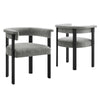 Modway Imogen Dining Chairs, Heathered Weave Gray Black