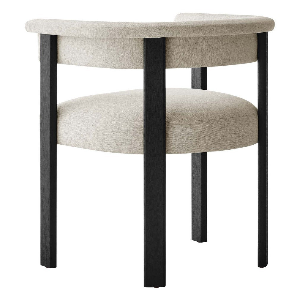 Modway Imogen Dining Chairs Heathered Weave Ivory Black MDY-EEI-6776-HEI-BLK