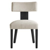 Modway Nalani Dining Chairs Heathered Weave Ivory Black MDY-EEI-6777-HEI-BLK