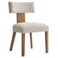 Modway Nalani Dining Chairs Heathered Weave Ivory Deep Brown MDY-EEI-6777-HEI-DBR