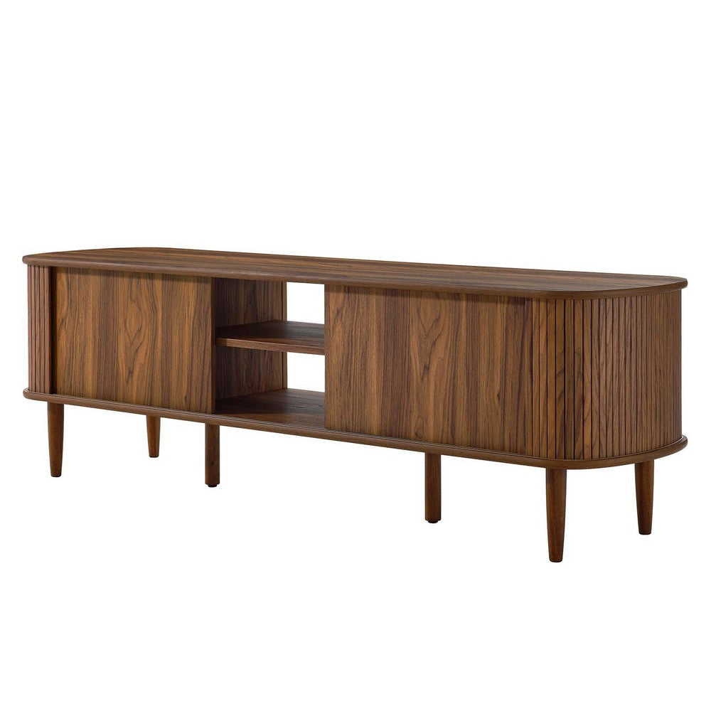 Modway EEI-6795-WAL Contour Wood Walnut 63’’ TV Stand MDY-EEI-6795-WAL