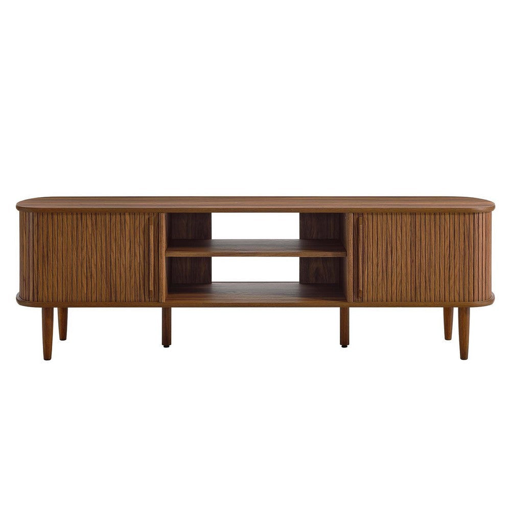 Modway EEI-6795-WAL Contour Wood Walnut 63’’ TV Stand MDY-EEI-6795-WAL