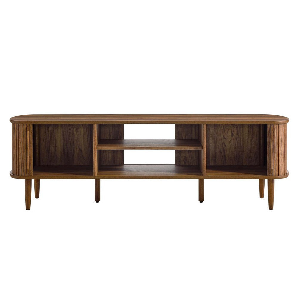 Modway EEI-6795-WAL Contour Wood Walnut 63’’ TV Stand MDY-EEI-6795-WAL