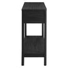 Modway Chaucer Modern Console Black with Wood Grain Finish Ideal Entryway Table with Storage for Hallway or Living Room Décor