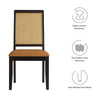 Modway Arlo Dining Chairs Black Natural Tan MDY-EEI-6802-BLK-NAT-TAN