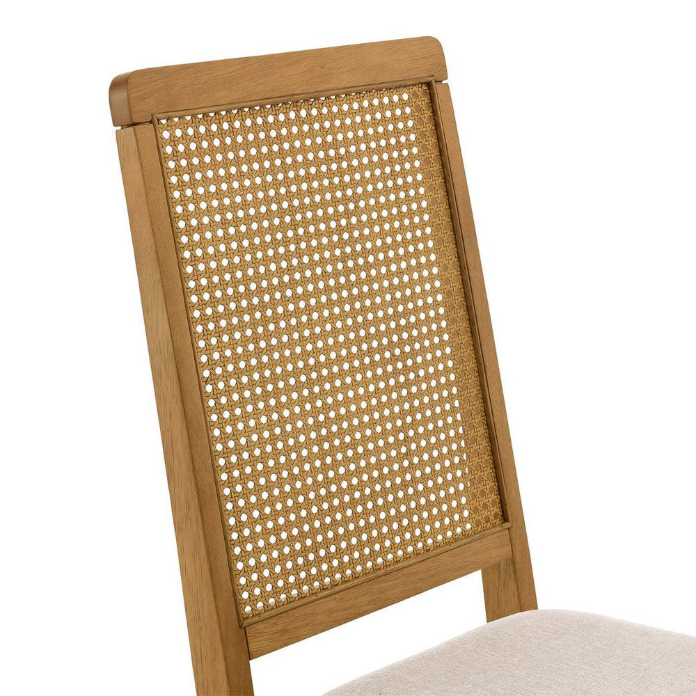 Modway Arlo Dining Chairs Natural Natural Heathered Weave Light Beige MDY-EEI-6803-NAT-NAT-HLB