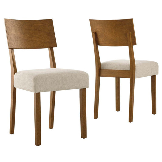 Modway Pax Dining Chairs, Acorn Heathered Weave Light Beige