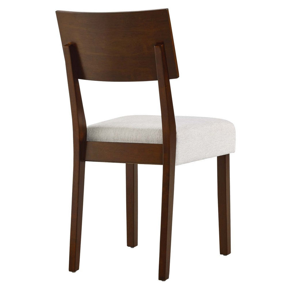 Modway Pax Dining Chairs Walnut Heathered Weave Ivory MDY-EEI-6804-WAL-HEI