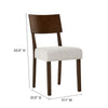 Modway Pax Dining Chairs Walnut Heathered Weave Ivory MDY-EEI-6804-WAL-HEI