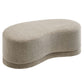 Modway Nimbus 48 Inch Curved Ottoman Bench in Oat - Soft Fabric Chenille Ottoman - Versatile Bedroom Bench - Bouclé Footstool