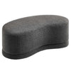 Modway Nimbus 48 Inch Curved Ottoman Bench in Cast Slate - Soft Fabric Chenille Ottoman - Versatile Bedroom Bench - Bouclé Footstool