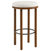 Fable Boucle Fabric Bar Stools - Set of 2 - No Shipping Charges MDY-EEI-6819-OAK-IVO