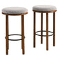 Fable Boucle Fabric Bar Stools - Set of 2 - No Shipping Charges MDY-EEI-6819-OAK-IVO