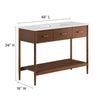 Modway Zaire 48” Mid-Century Single Bathroom Vanity Washstand in Walnut White with Ceramic Sink Basin 48 Inches MDY-EEI-6824-WAL-WHI