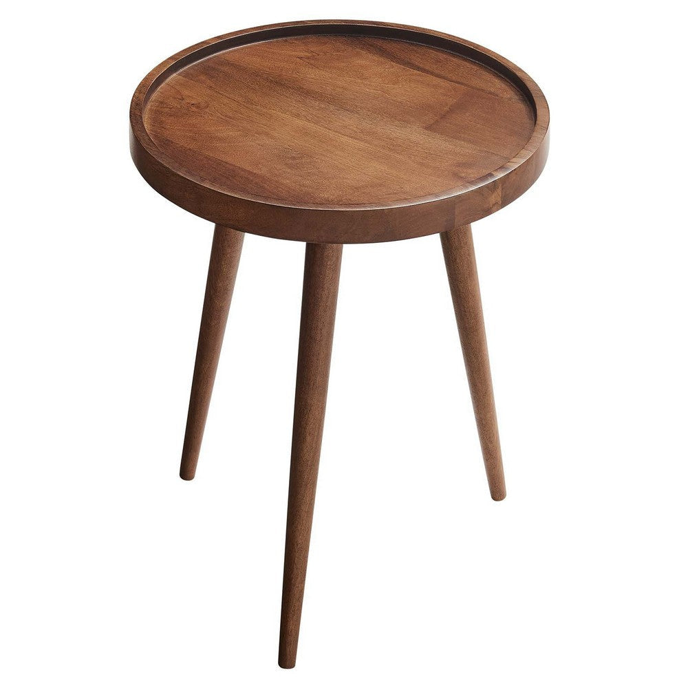 Chiro Round Wood Side Table - No Shipping Charges MDY-EEI-6830-BLK