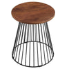 Valeo Round Wood and Metal Side Table - No Shipping Charges MDY-EEI-6831-WAL