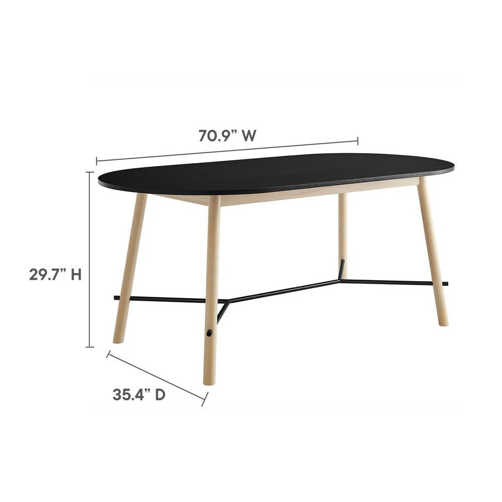 Modway Infuse Dining Table Black Oak MDY-EEI-6836-BLK-OAK