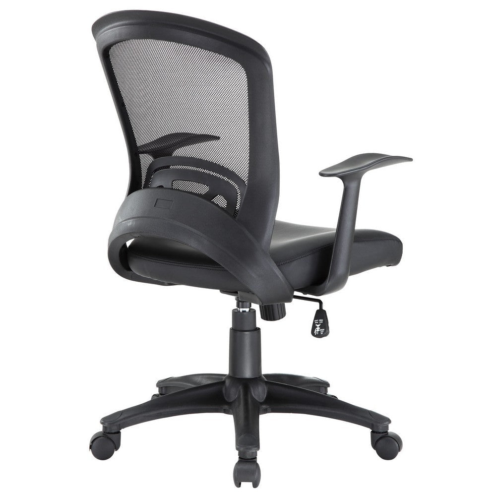 Black Pulse Vinyl Office Chair - No Shipping Charges MDY-EEI-756-BLK