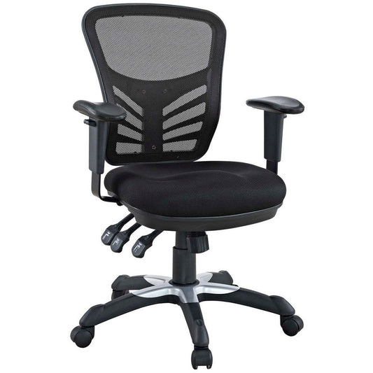 Modway EEI-757-BLK Articulate Ergonomic Mesh Office Chair in Black