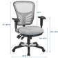 Modway EEI-757-GRY Articulate Ergonomic Mesh Office Chair in Gray MDY-EEI-757-GRY