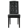 Modway Perdure Modern Tufted Faux Leather Upholstered Parsons Dining Chair in Black