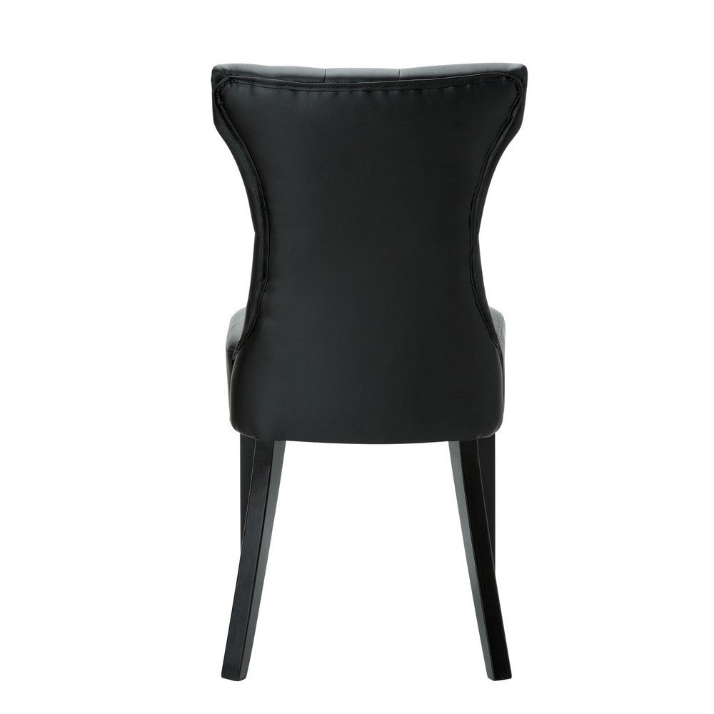 Silhouette Dining Vinyl Side Chair - No Shipping Charges MDY-EEI-812-BLK