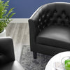 Black Prospect Vinyl Armchair - No Shipping Charges MDY-EEI-813-BLK