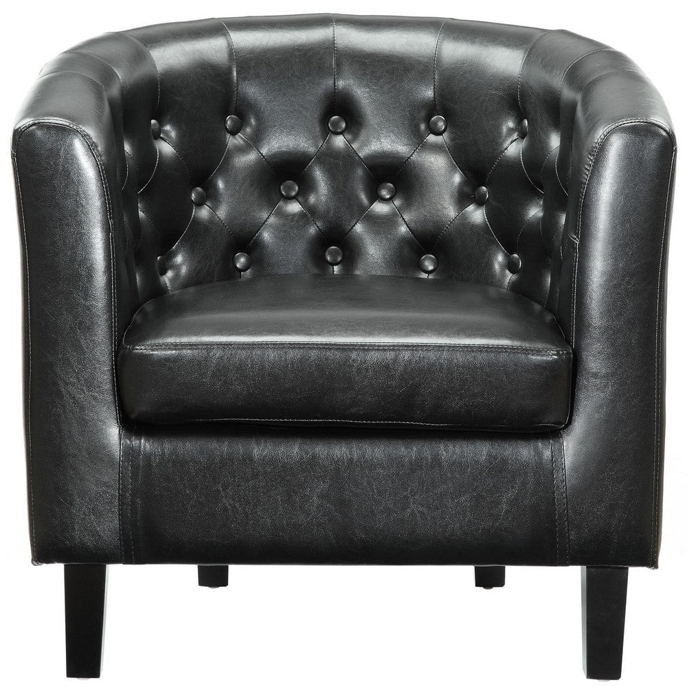 Black Prospect Vinyl Armchair - No Shipping Charges MDY-EEI-813-BLK