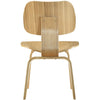 Modway Fathom Mid-Century Modern Molded Plywood Two Kitchen and Dining Room Chairs in Natural MDY-EEI-870-NAT