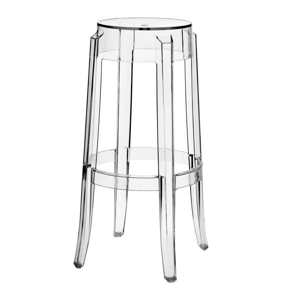 Modway Casper Modern Acrylic Two Bar Stools in Clear - Fully Assembled MDY-EEI-909-CLR