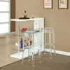 Modway Casper Modern Acrylic Two Bar Stools in Clear - Fully Assembled