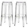 Clear Casper Bar Stool Set of 2 - No Shipping Charges MDY-EEI-909-CLR