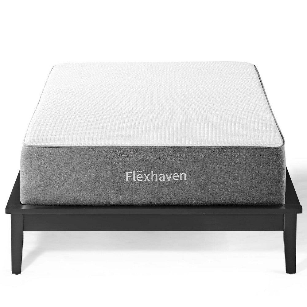 Modway Flexhaven 10" Gel Cooling Ventilated CertiPUR-US Certified Memory Foam Twin Mattress Grey